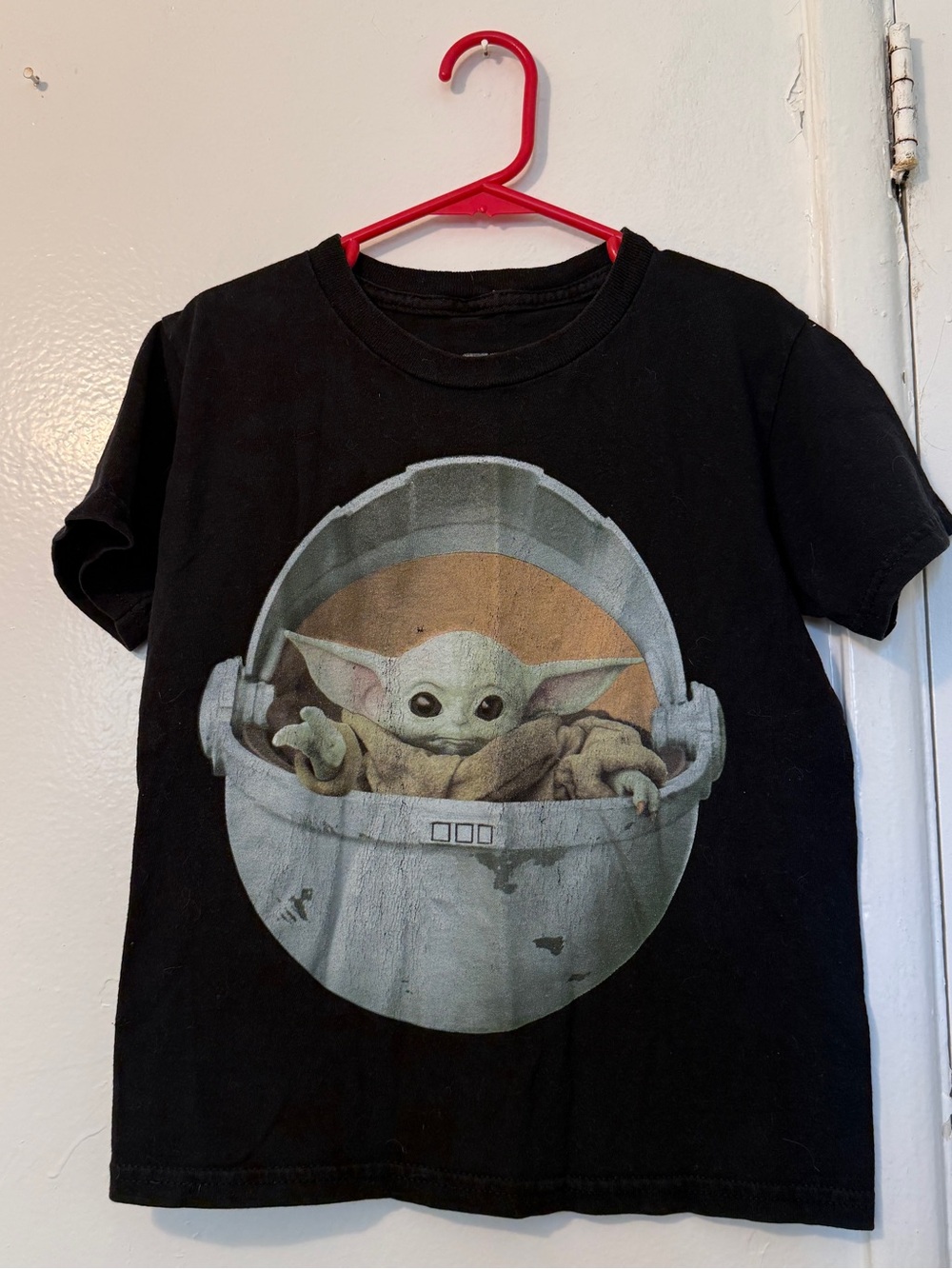 Star Wars Grogu Baby Yoda Kids Graphic T-Shirt Black Size 4/5